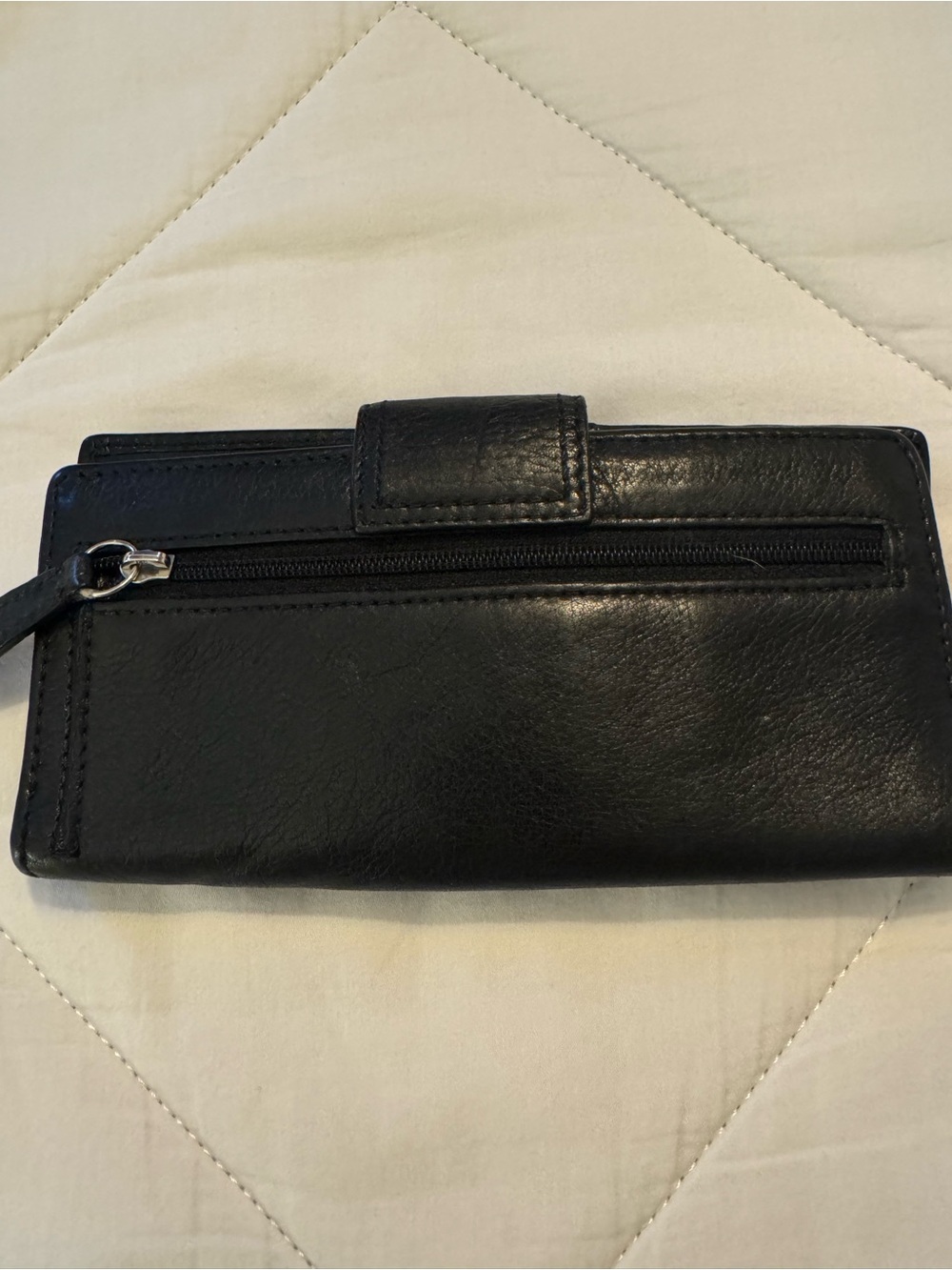 Coach Black Leather Continental Wallet with Coach Horse & Carriage Emblem - Picture 2 of 5